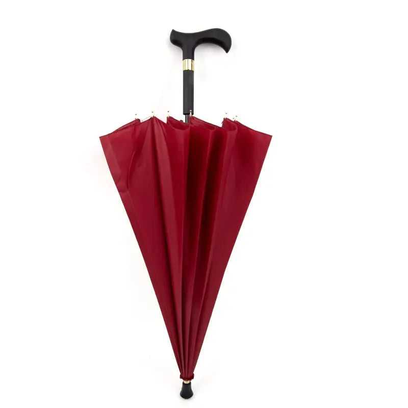 Canne Parapluie Femme - Rouge - canne de marche - détail de la poignée