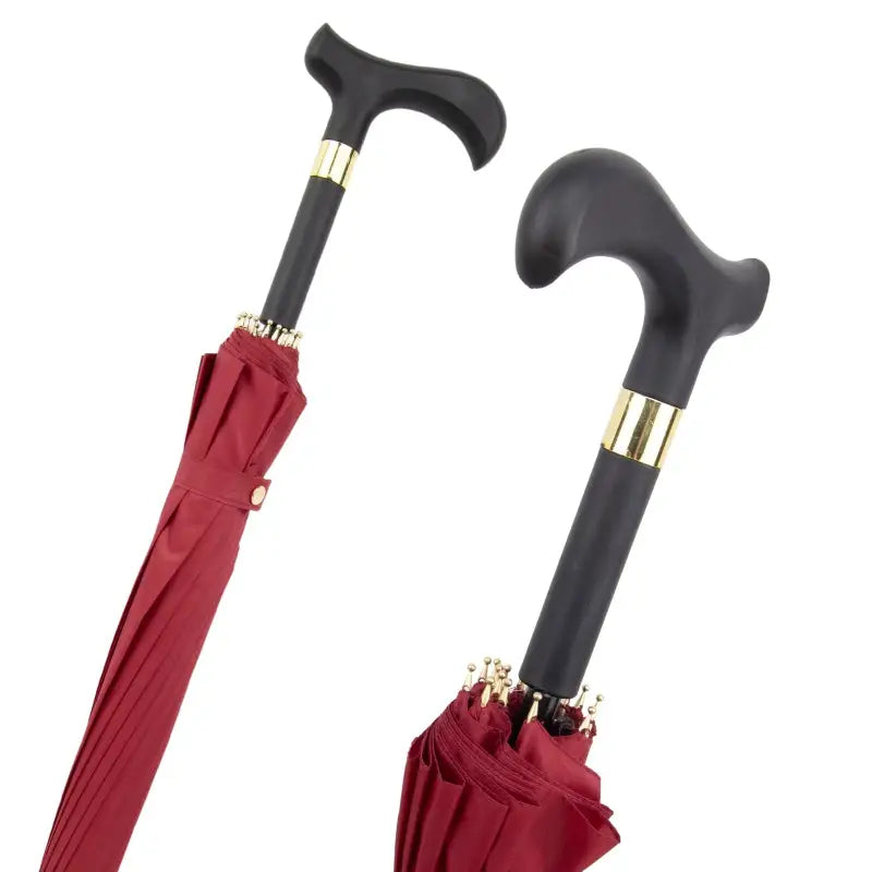 Canne Parapluie Femme - Rouge - canne de marche - accessoires inclus