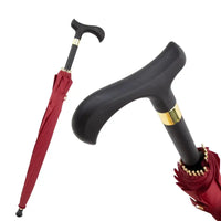 Canne Parapluie Femme - Rouge - canne de marche - détail du fût