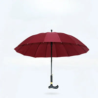 Canne Parapluie Rouge - Rouge - canne de marche - vue de trois quarts