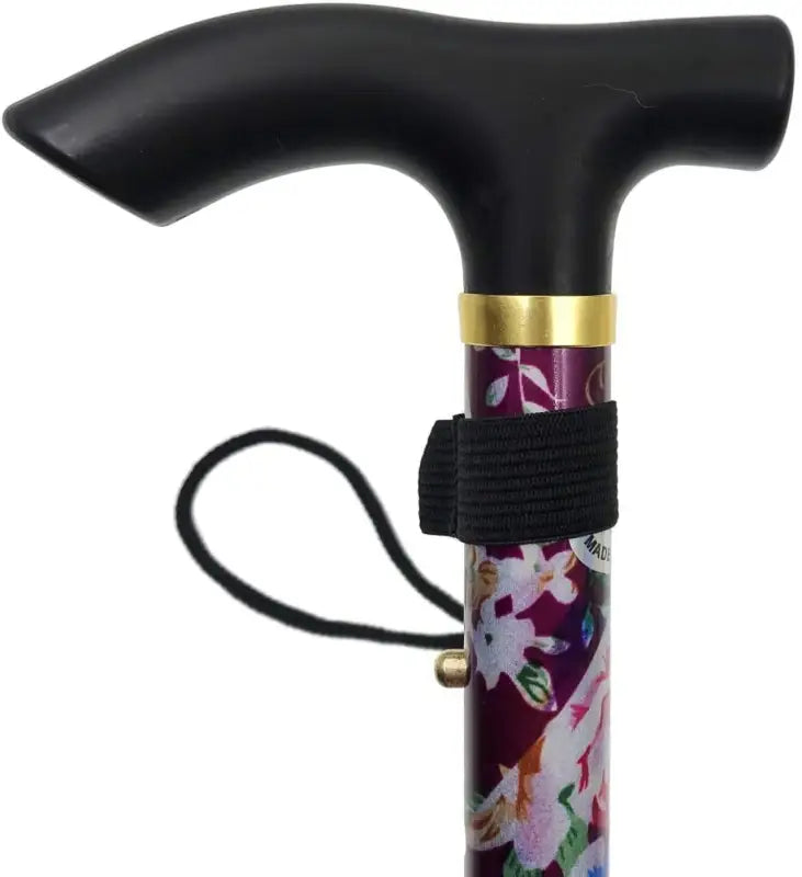 Canne pliante femme - Violet - Canne de marche - vue de profil