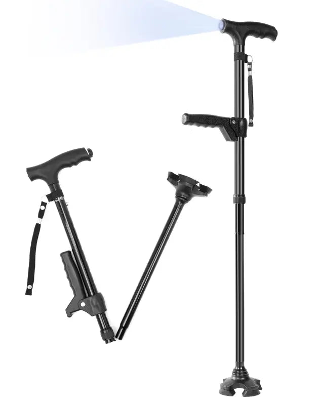 Canne pliante LED - 75 cm - 100 cm (Bronze) - Canne de marche - vue de profil