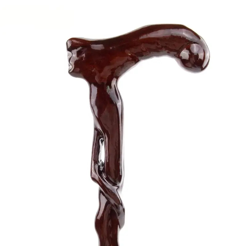 Canne sculpté en bois - Sculpté - canne de marche - détail du fût