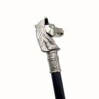 Canne tête de cheval - 93cm - canne de marche - vue de face