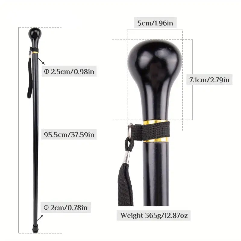 Canne Traditionnelle - 95cm - canne de marche - vue d'ensemble