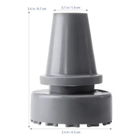 Embout de béquille - Gris clair - Accessoire de canne - embout antidérapant (3)