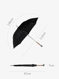 Parapluie canne de Luxe - canne de marche - détail du fût