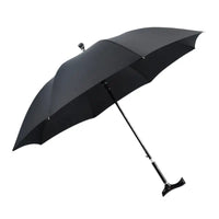 Parapluie canne Homme - canne de marche - vue de trois quarts