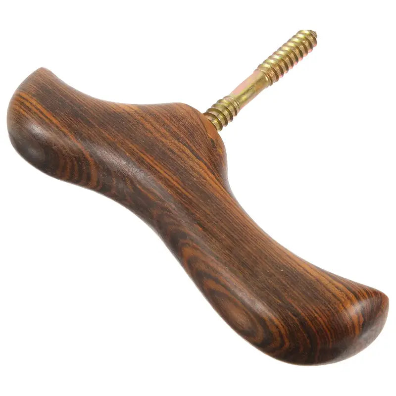Poignée canne de marche - Marron - Accessoire de canne - gros plan de la poignée