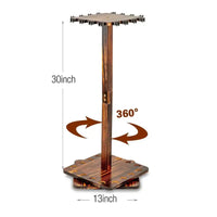 Porte canne de marche en bois - Cerise - Accessoire de canne - vue de face
